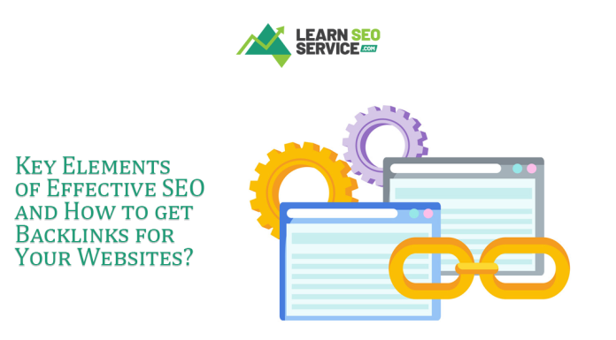 Key Elements of Effective SEO and How to get Backlinks for Your Websites? Key Elements of Effective SEO